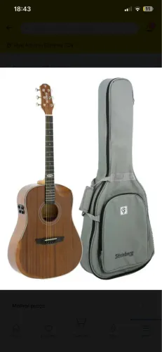 Violão Strinberg Galaxy Sd301 Mgs Reverb/delay/chorus + Capa Cor Mahogany satin