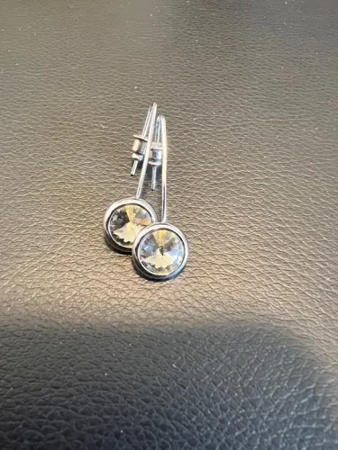 Conjunto de brinco com anel de Cristal - Tamanho 19.