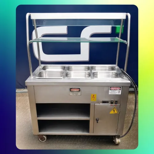 Buffet Quente Banho Maria 6 cubas em Inox 304<br>Valor $3500,00