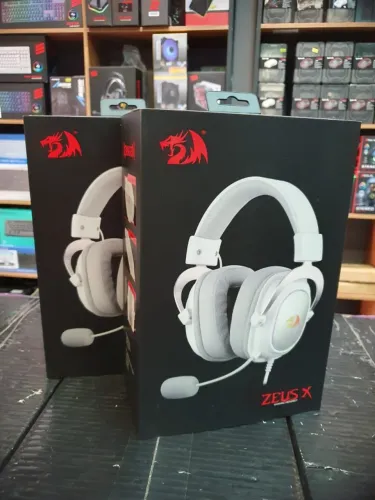 Headset Gamer Redragon Zeus X RGB Branco com Rosê