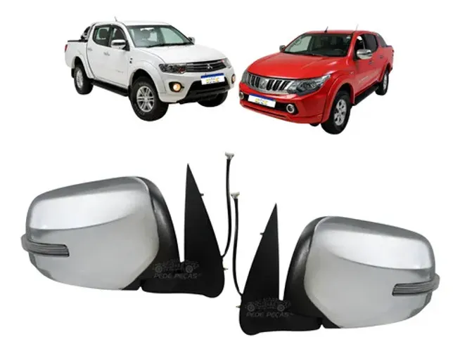 Par Retrovisor Mitsubishi Triton 2017 2018 A 2020 Retrátil  