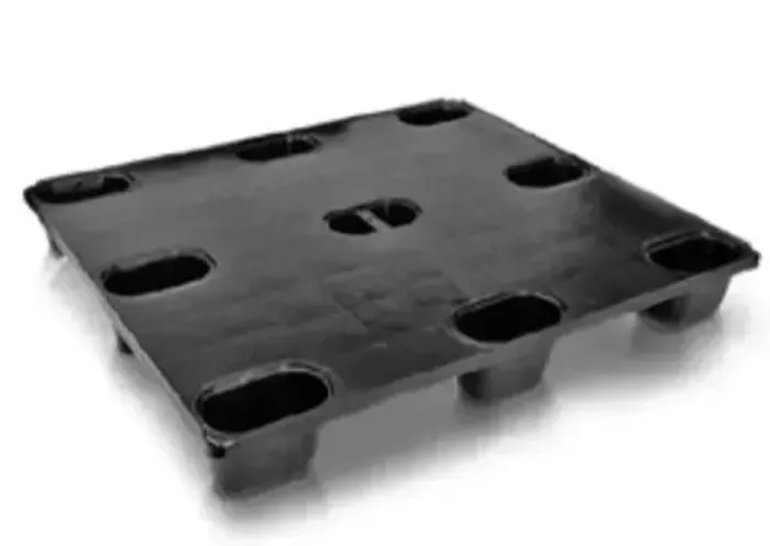 Pallet Plástico Liso Empilhável Preto