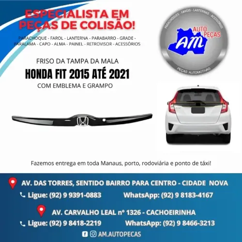 friso da tampa mala honda fit 15/21