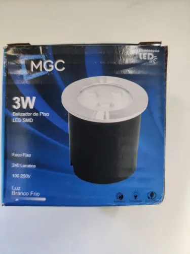 Balizador de Piso LED 3W Branco Frio