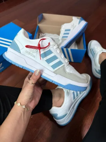 Tênis Adidas Originals Forum Low Branco e Azul
