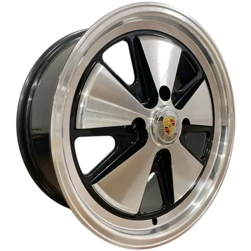 Jogo de Rodas Porsche Aro 15 Volkswagen fusca preta com diamantado 4x130 novas