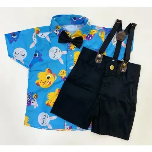 Conjunto Tematico Infantil Bolo Fofo Bebe Roupa Menino