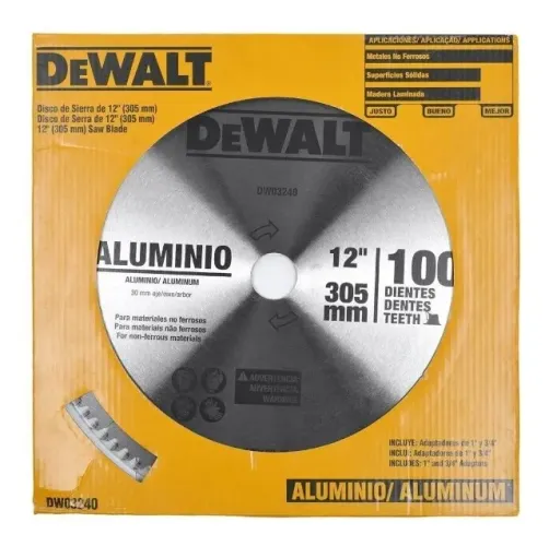 Disco de serra dewalt 100 dentes 12"
