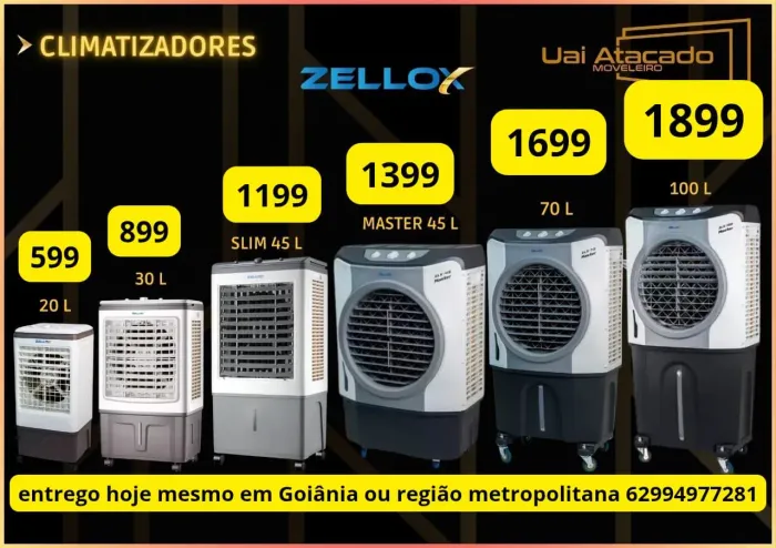 Climatizadores de vários tamanhos