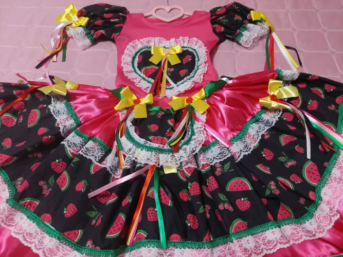 Vestido infantil festa junina.