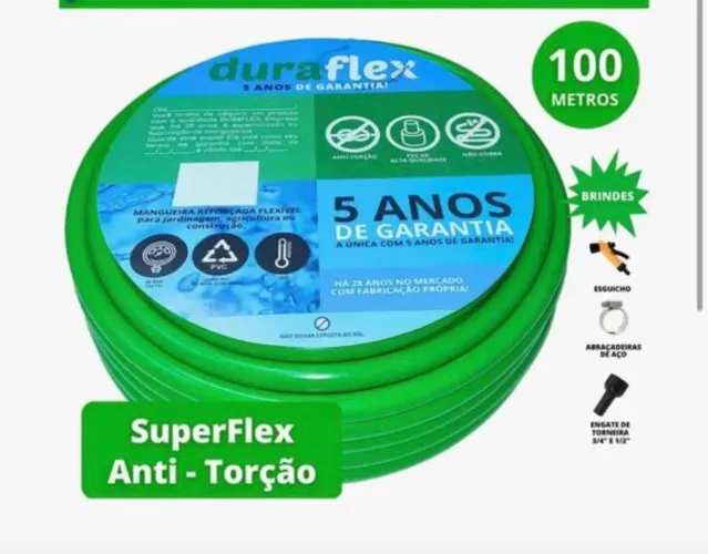 Mangueira de jardim siliconada dupla camada 100 metros duraflex