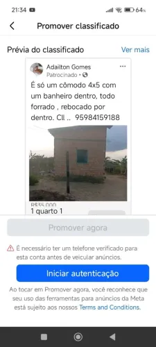 É só um cômodo medindo 4x5 com um banheiro dentro ,todo forrado.rebocado por dentro.