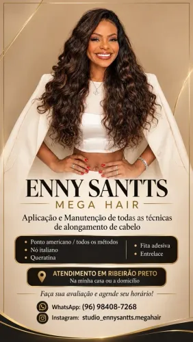Aplicação e manutenção de mega hair
