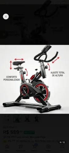 Bicicleta ergométrica nova