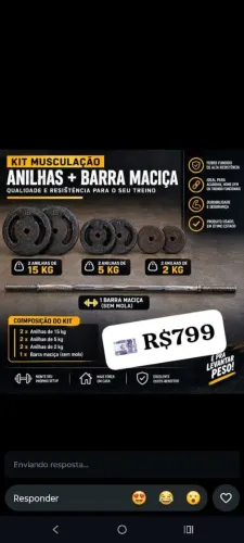 Kit Pra Musculação ? Alteres e pesos
