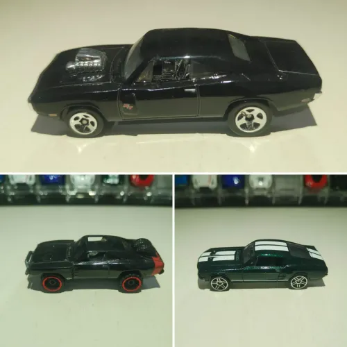 Kit 3 Hot Wheels Silver Séries Velozes e Furiosos - Mustang, Dodge Charger