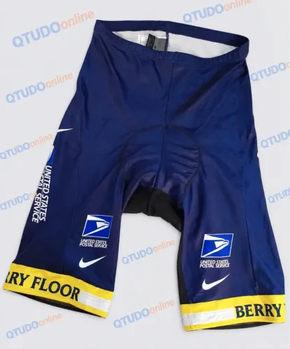 Bermuda de Ciclismo Masculina Acolchoada com Badana - Estilo USPS/AMD