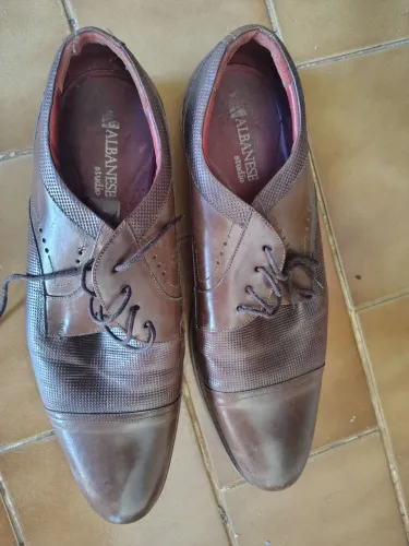 Sapato social masculino n42 albanese couro