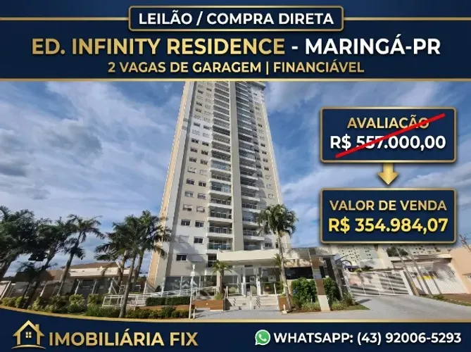 ? LEILÃO ? APTO NO PARQUE INDUSTRIAL! ED INFINITY RESIDENCE! 2 VAGAS! FINANCIÁVEL!
