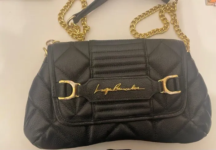 Bolsa Luiza Barcelos Original - Couro Legítimo Matelassê Preta