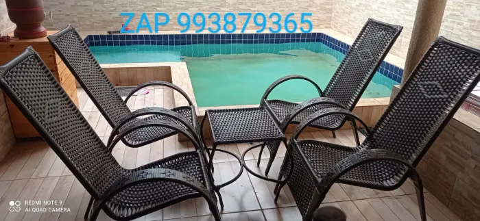 Jogo cadeiras de fibra sintética