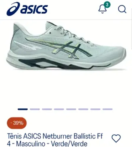 Tênis Asics Netburner Ballistic Ff 4 (Novo sem uso, Num 40)