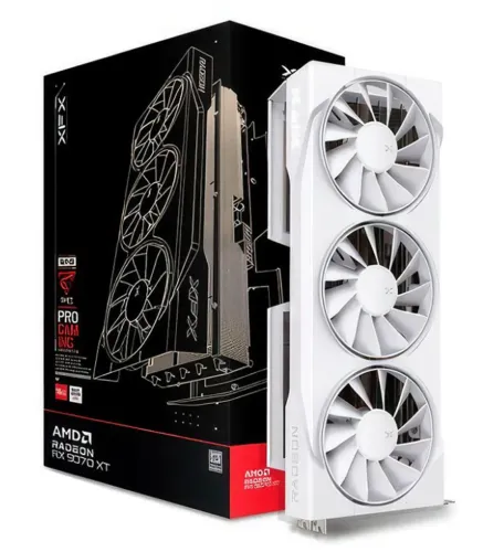 (Lacrada) RX 9070 XT 16GB XFX Swift AMD 9070XT BRANCA