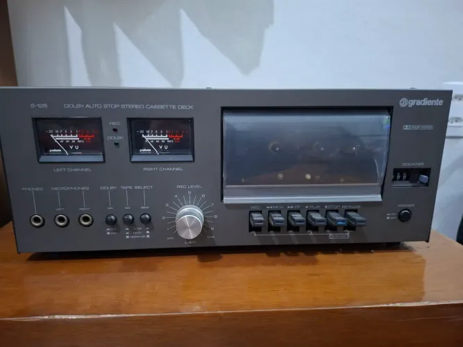 Tape Deck - Gradiente S-125 - Dolby Auto Stop Stereo Cassette Deck - Desapegando Mudança