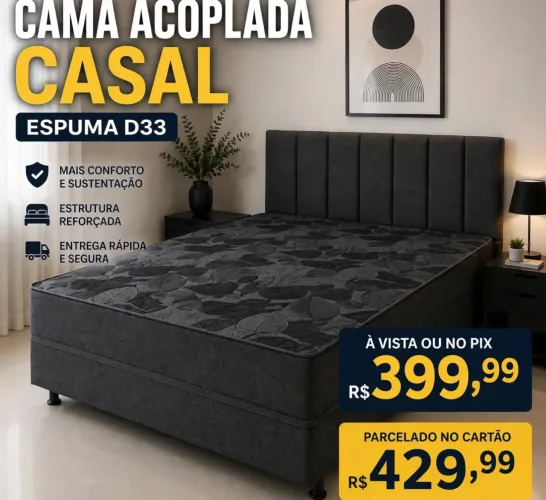 (EM 4 CORES) CAMA NOVA, SONO NOVO IMPERDÍVEL De 459,00 Por 399,00 ?