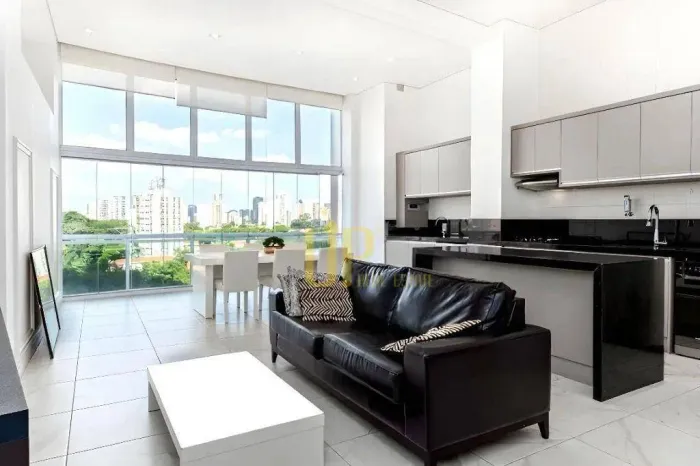 Apartamento com 1 dormitório para alugar, 85 m² por R$ 14.657/mês - Brooklin Novo - São Pa