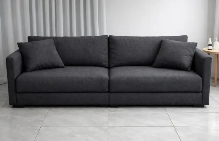 Sofá modular - 2,15 m x 1 m - linho cinza da Loja Maria Alice - BH