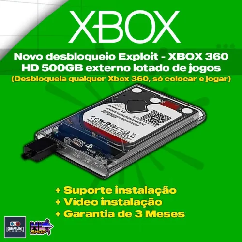 HD pra Xbox 360 com jogos