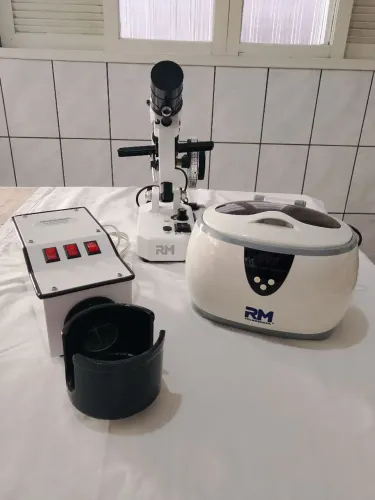 Kit com Lensometro analógico, ventilete e ultrassom