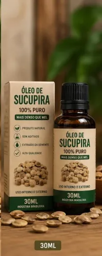 Sucupira 100% Puro óleo mais denso que mel 30ML - Prensado Frio  