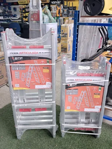 ESCADA FIBRA E ALUMÍNIO ARTICULADA (PRONTA ENTREGA EM LOJA)