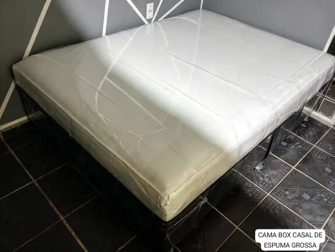 Cama Box Casal De Espuma Grossa