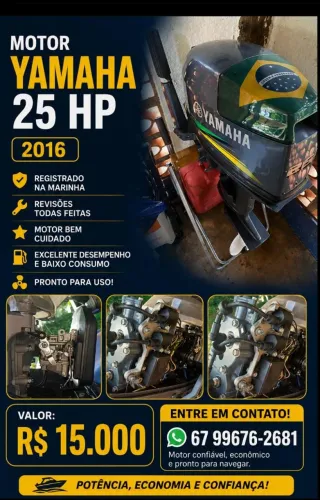 Motor Yamaha 25 HP 2016.