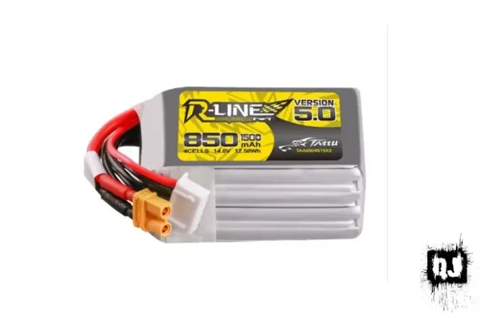 Bateria FPV Tattu R-Line V5.0 850mAh 4S 150C 14.8V Lipo Battery
