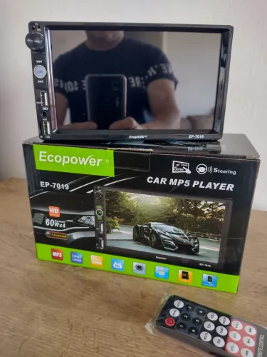 MULTIMÍDIA ECOPOWER UNIVERSAL CAR PLAY COM ESPELHAMENTO ANDROID AUTO 