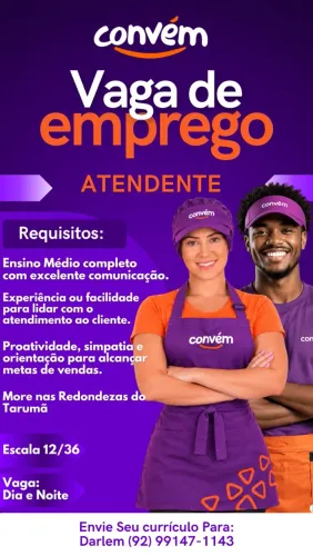 Vagas de atendente