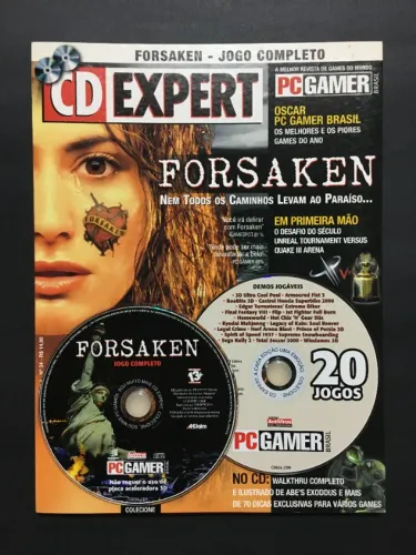 CD Expert Revista PC Gamer - Forsaken Completo 2 CD-ROMs PC Ano 4 Nº 34 2000