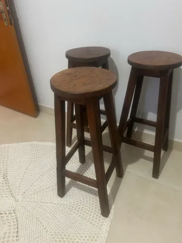 Os 3 junto todo de madeira em promoção