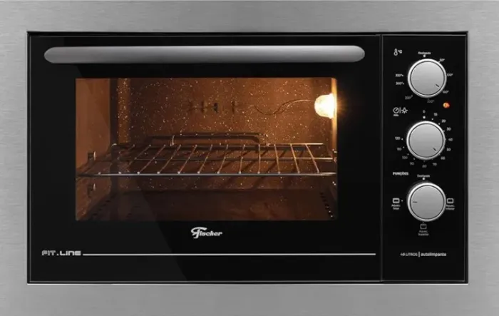 Forno elétrico de embutir Fischer 44 L, embalagem aberta 