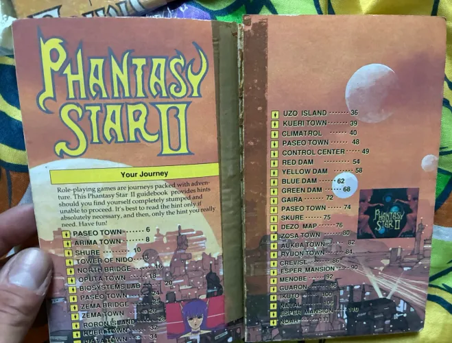 Phantasy Star II Hint Book Original SEGA Genesis/Mega Drive