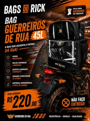 bag guerreiro de rua 45L ( NOVA)