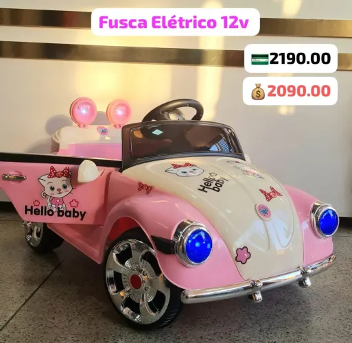Fusca elétrico 12v infantil ate 5 anos