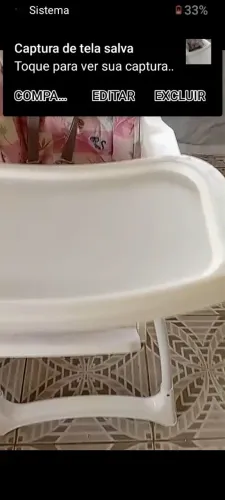 Cadeira de alimentação infantil