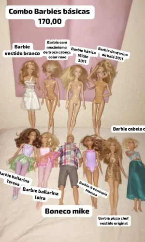 Combo Barbies basicas originais relíquia antiga
