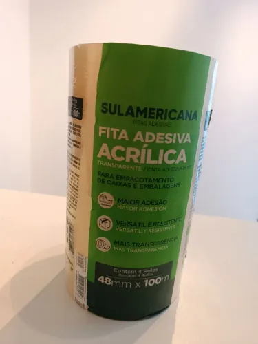 Fita Adesiva sul-americana 48x100 com 4 rolos