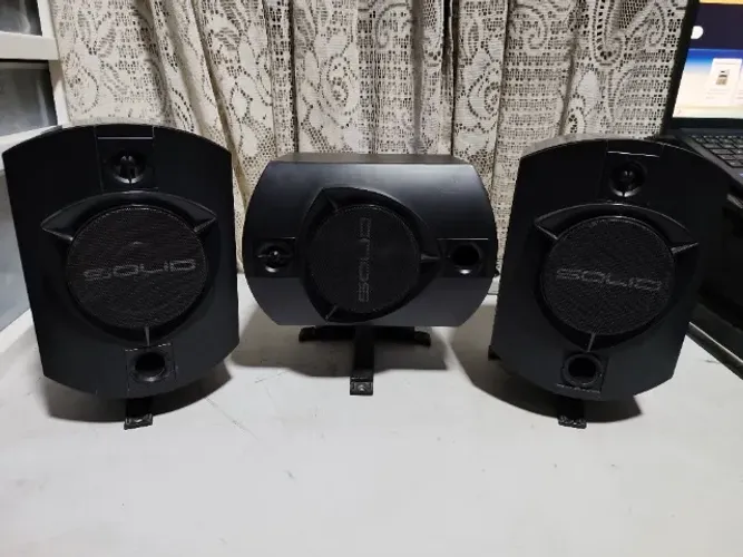 3 Caixas De Som B&w Rock Solid S100 150w Bom Estado Funcionando